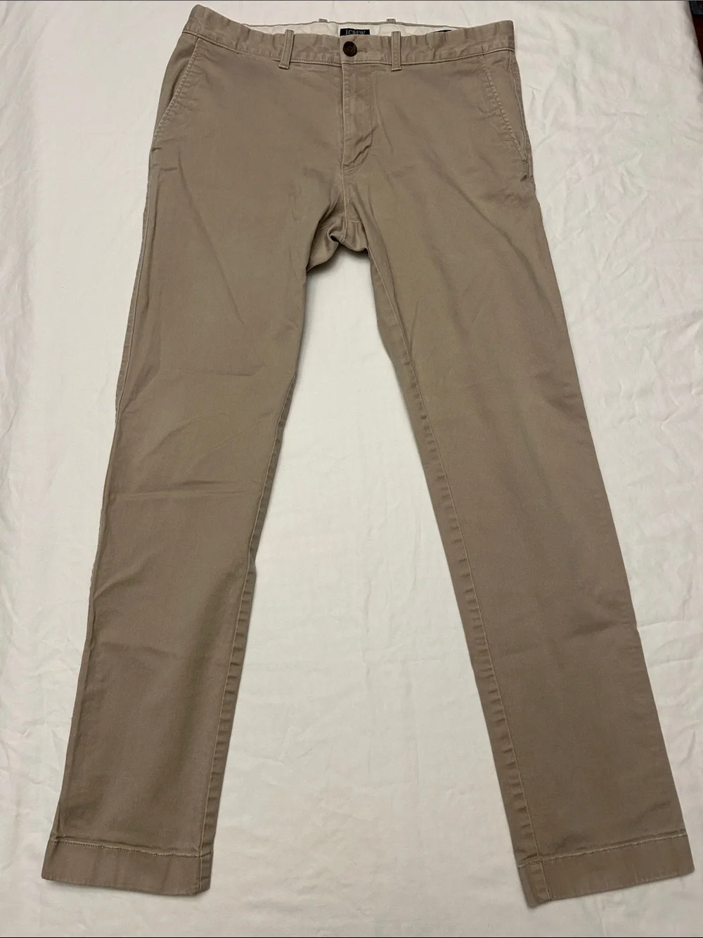 J Crew Men's Slim Fit Chino Pants in Tan Flex